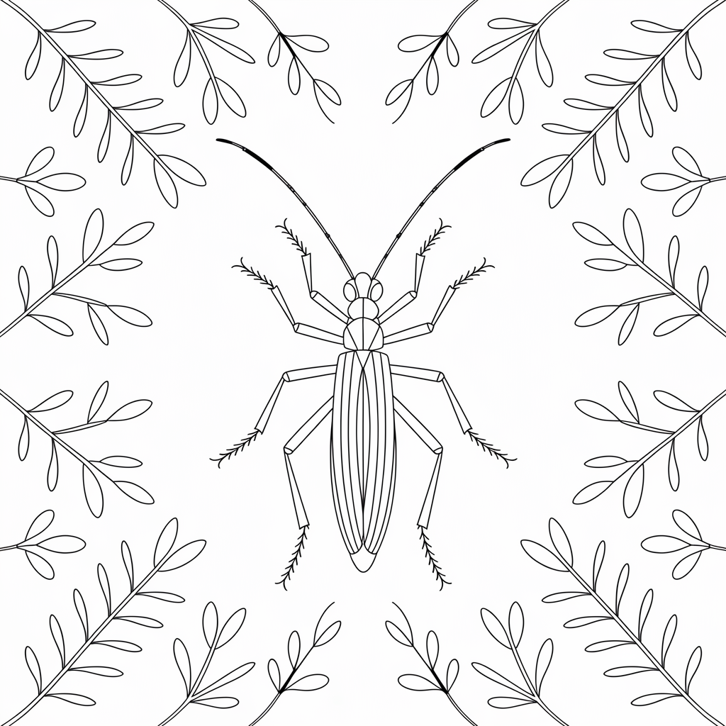 Stick Insect Coloring Pages
