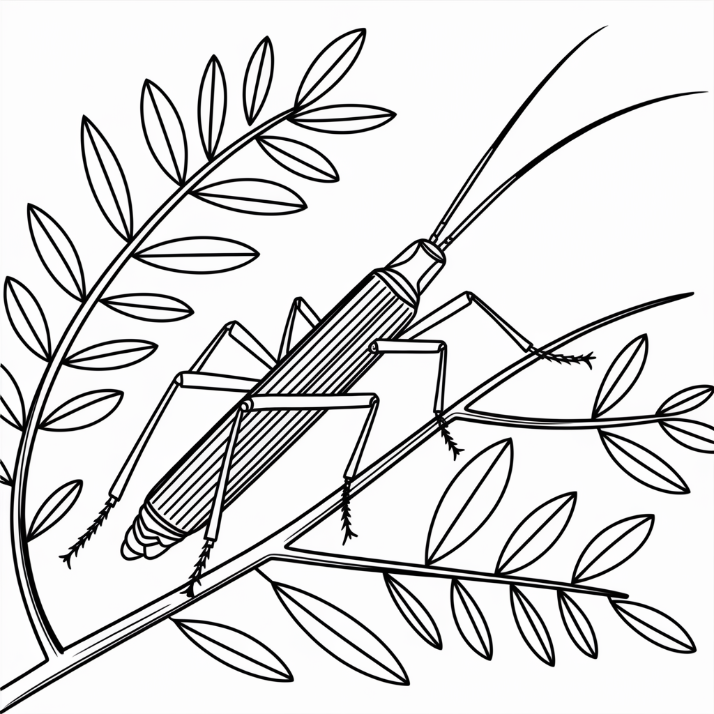 Stick Insect Coloring Pages