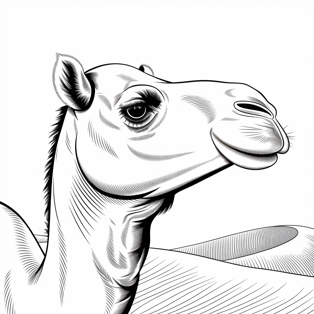 Camel Face Coloring Pages
