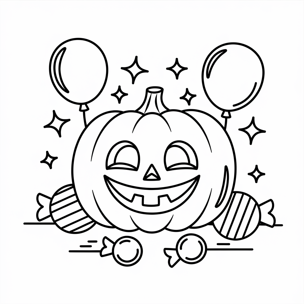 Easy Halloween Pumpkin Coloring Pages Perfect for Preschoolers
