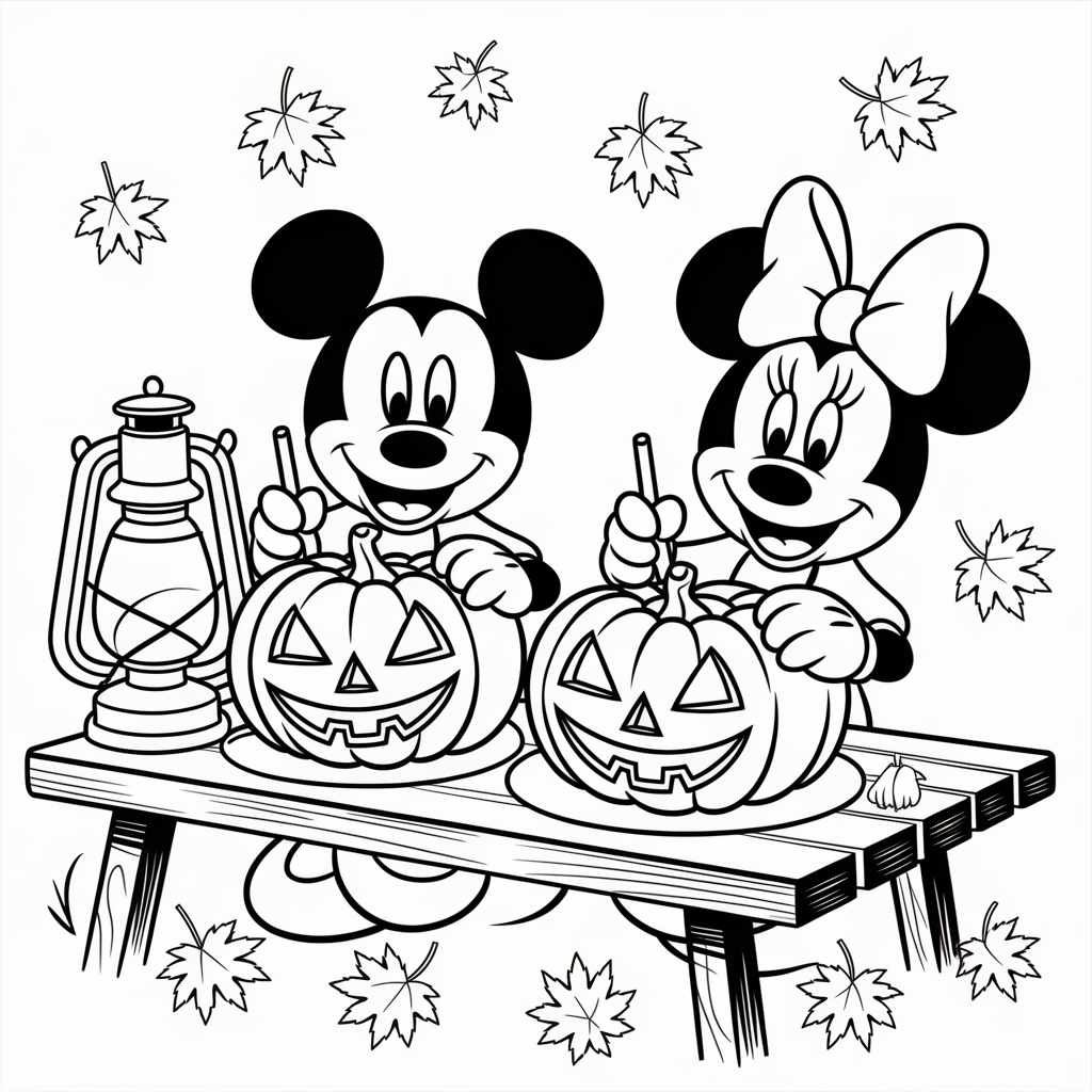 Disney Halloween Coloring Sheet 