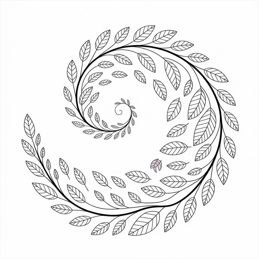 Windy Day with Flying Leaves 