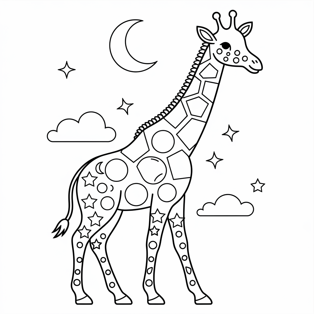 Fantasy Giraffe Coloring Pages 