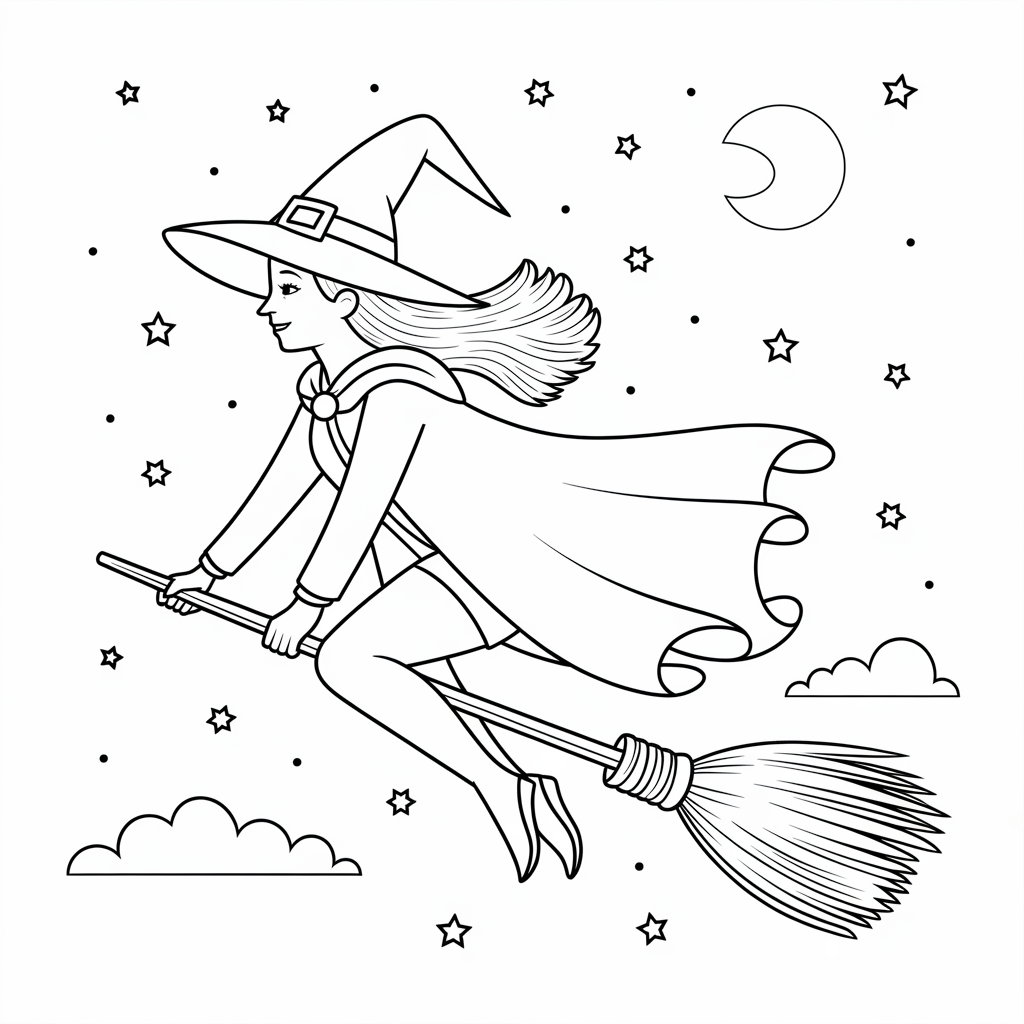 Flying Witch Night Adventure 