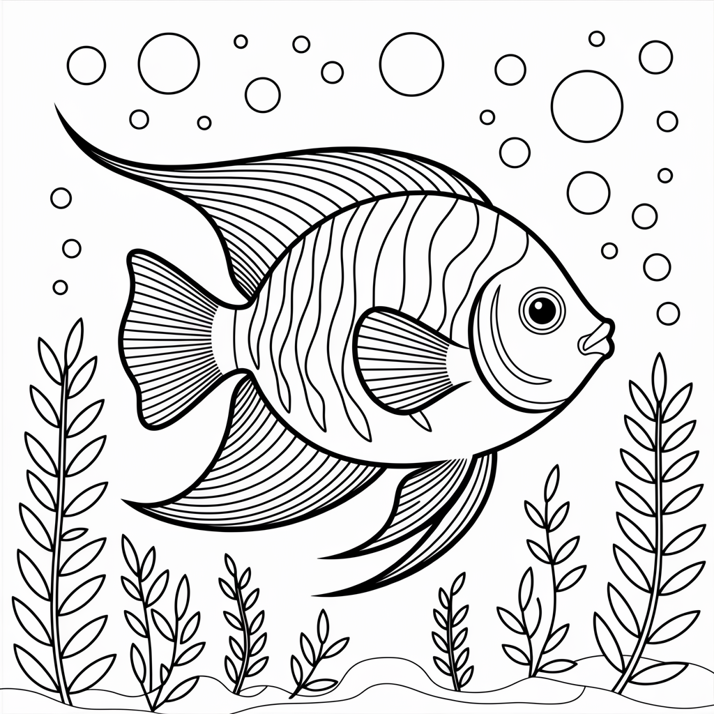 Angel Fish Coloring Page