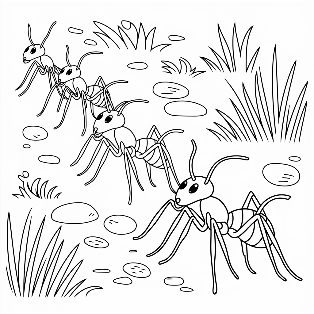 Ant Trail Coloring Pages