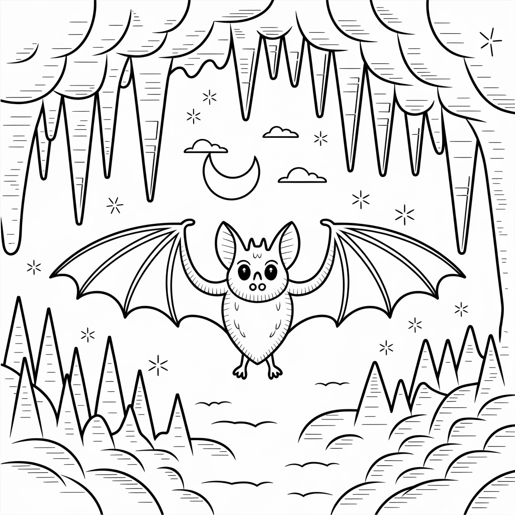 Scary Bat Coloring Pages