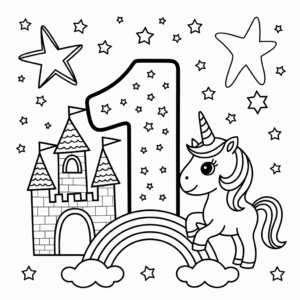 Number 1 Coloring Pages – Free Printable Worksheets for Kids - Love For ...