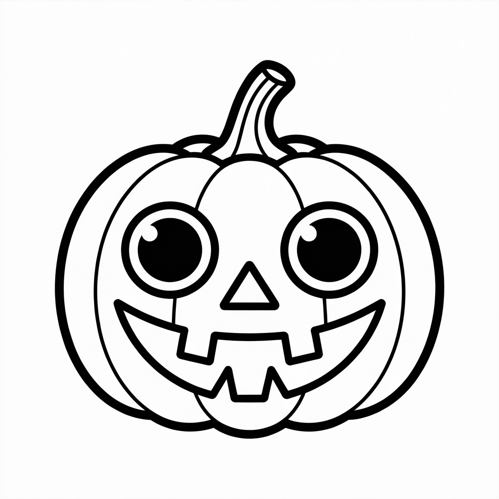 Smiling Pumpkin with Big Eyes 