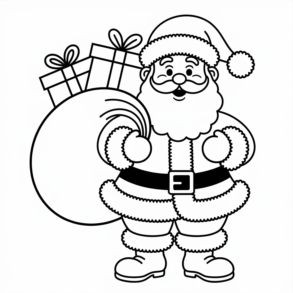 Free Santa with a Big Sack 