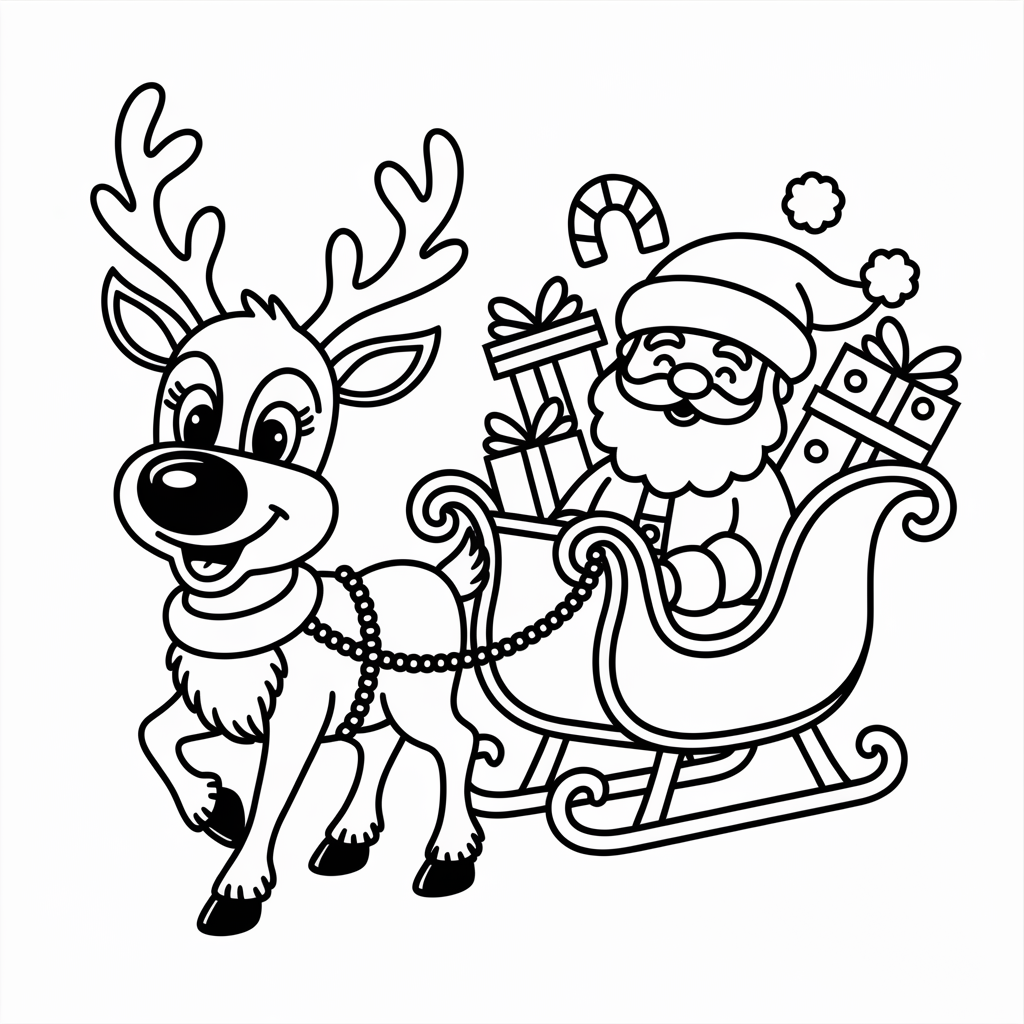 Cute Christmas Coloring Page