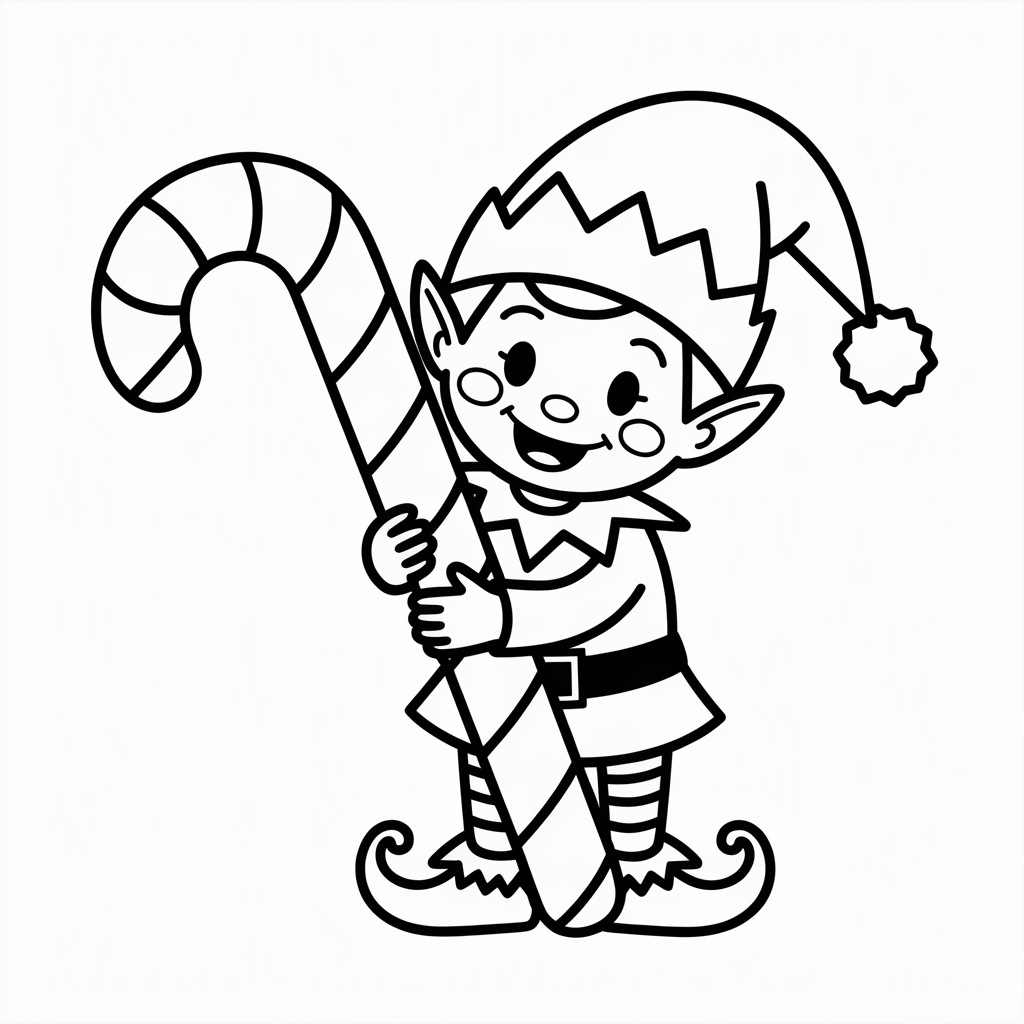 Buddy the Elf Christmas Coloring Pages for Preschoolers to Print