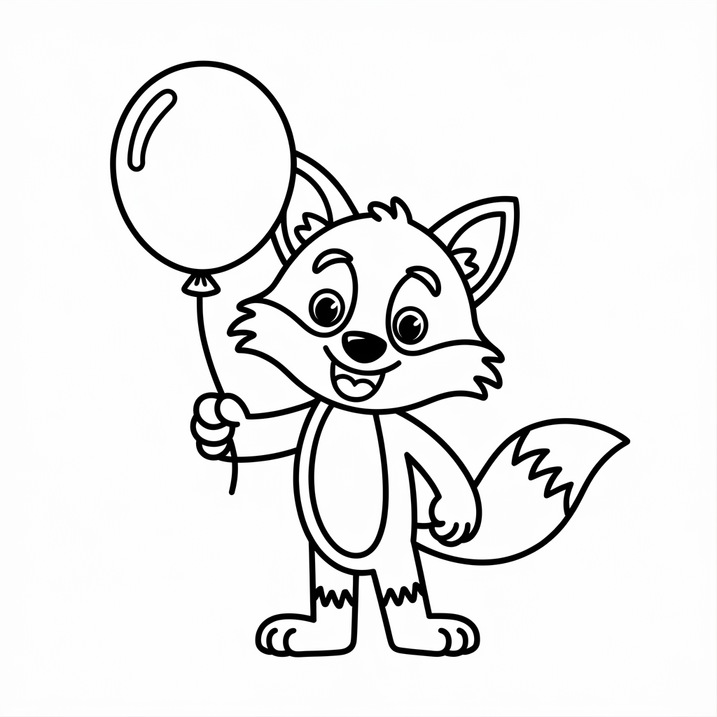 Cartoon Fox Coloring Pages