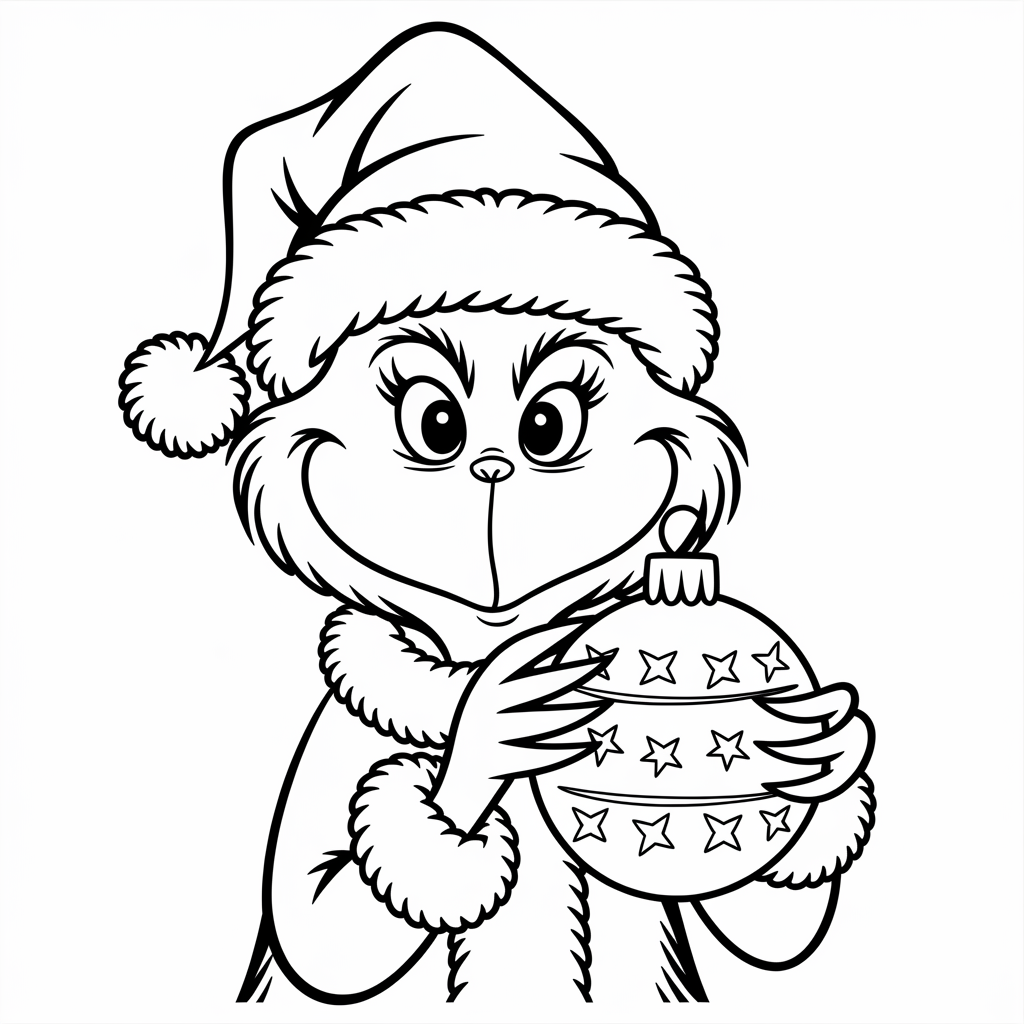 Cute Grinch Christmas Coloring Pages for Preschoolers – Free Download
