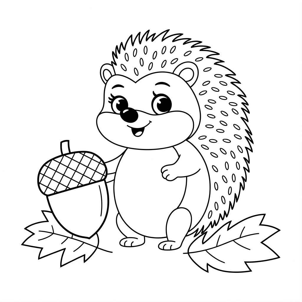 Hedgehog with Acorn