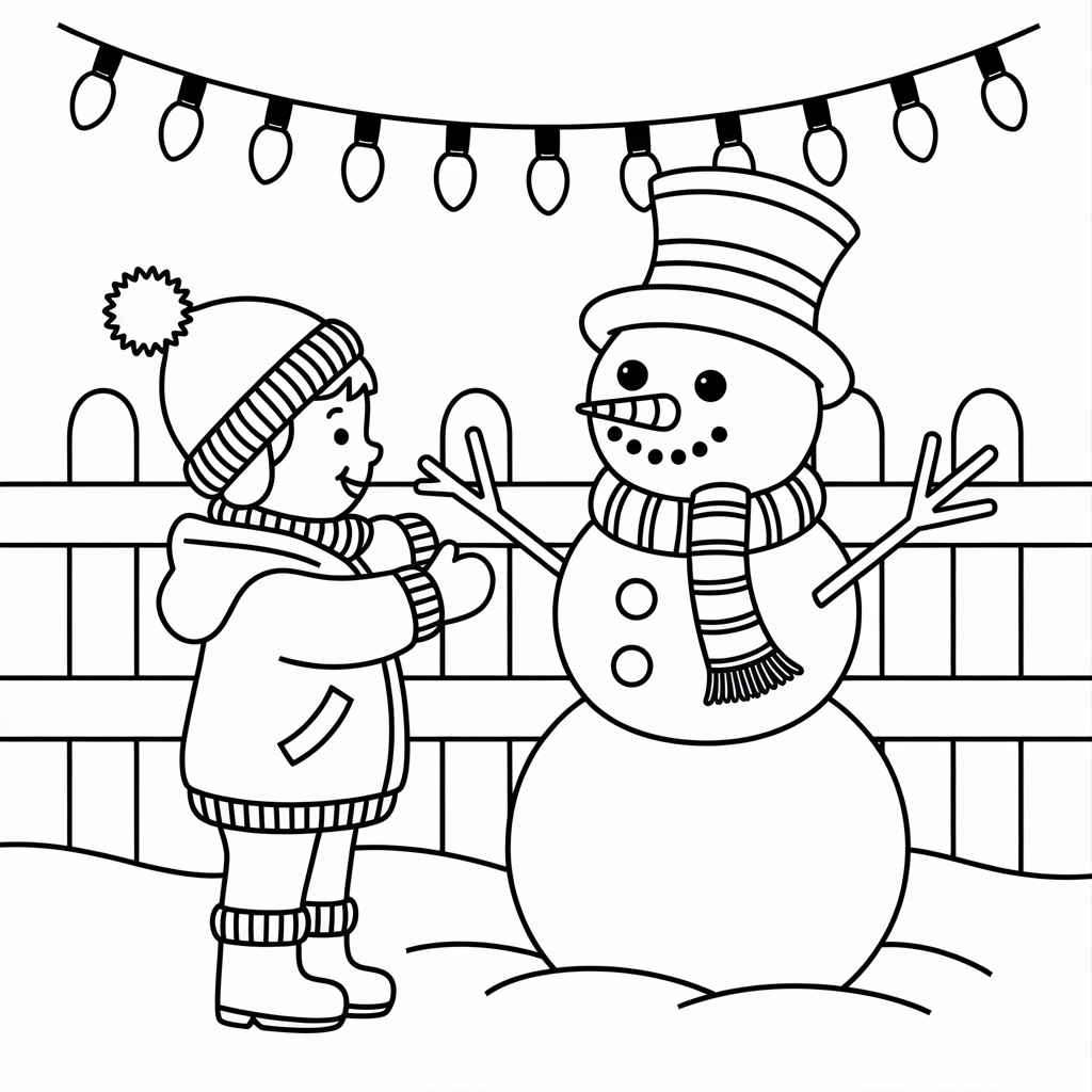 Child and Snowman