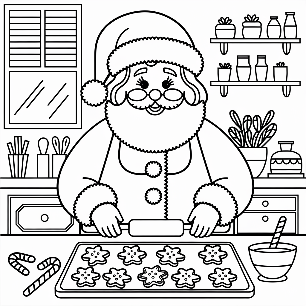 Mrs. Claus Baking Cookies
