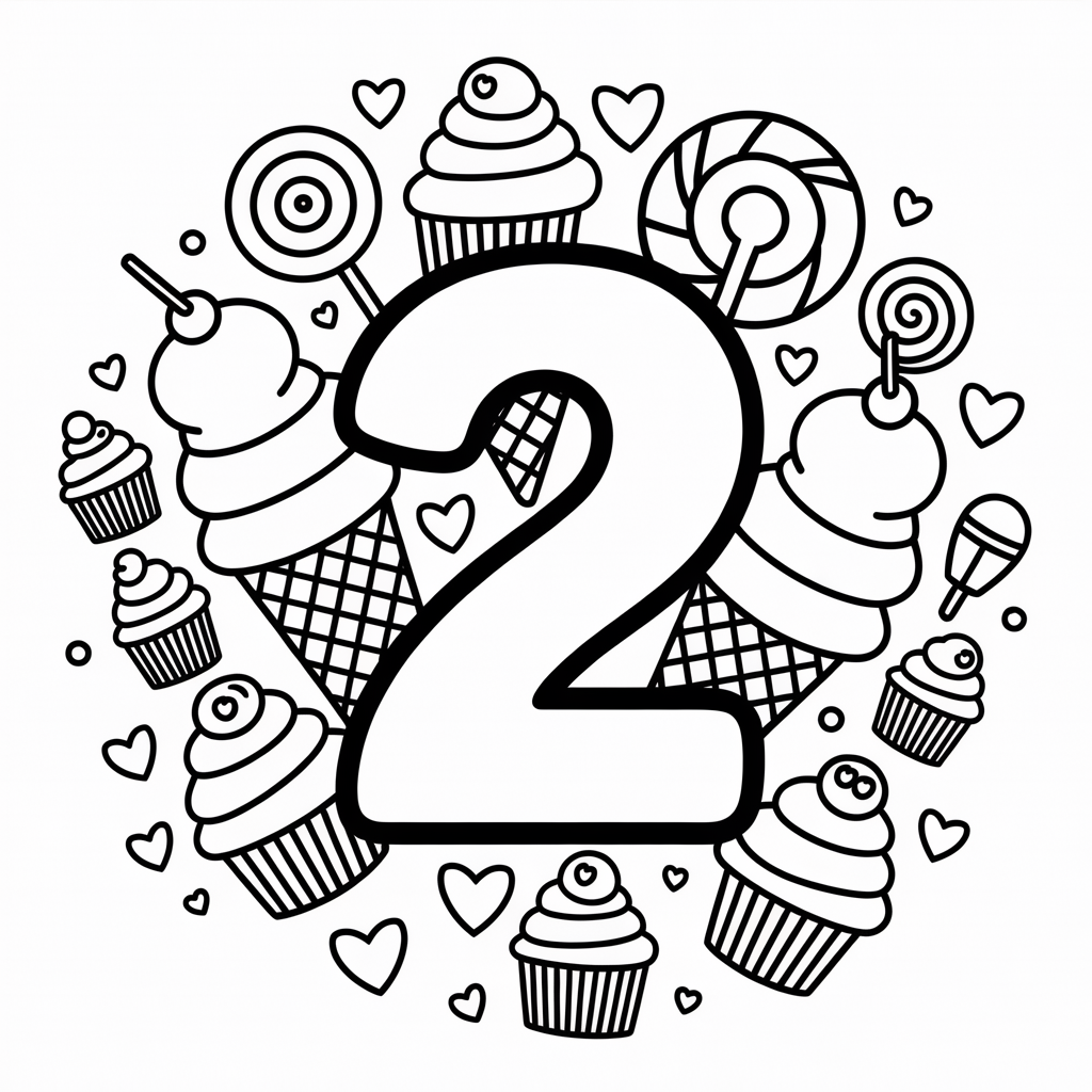 Number 2 Coloring Pages Fun Printable Worksheets For Kids Love For Number 2 Coloring Pages Fun Printable Worksheets For Kids Love For