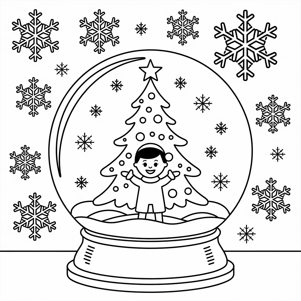 Snow Globe with Child and Tree