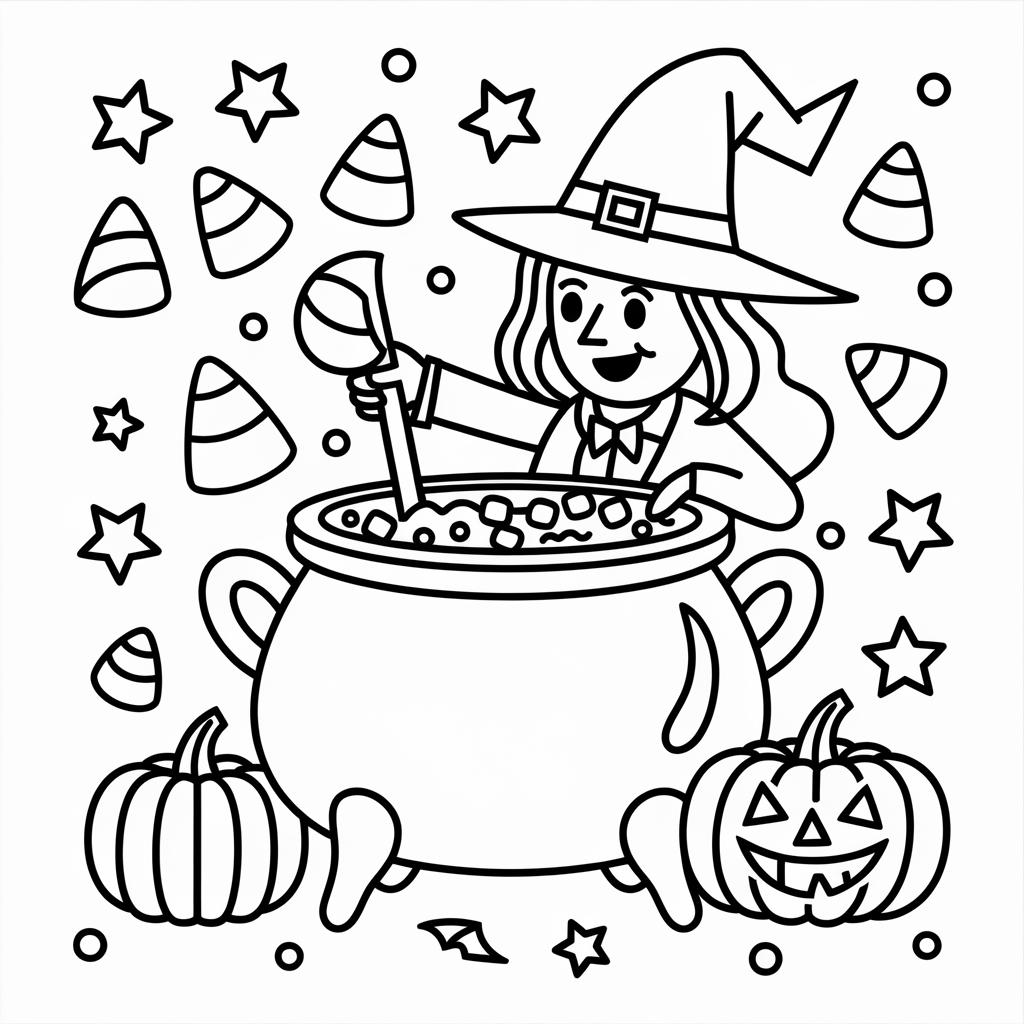 Witch Making Candy Potion