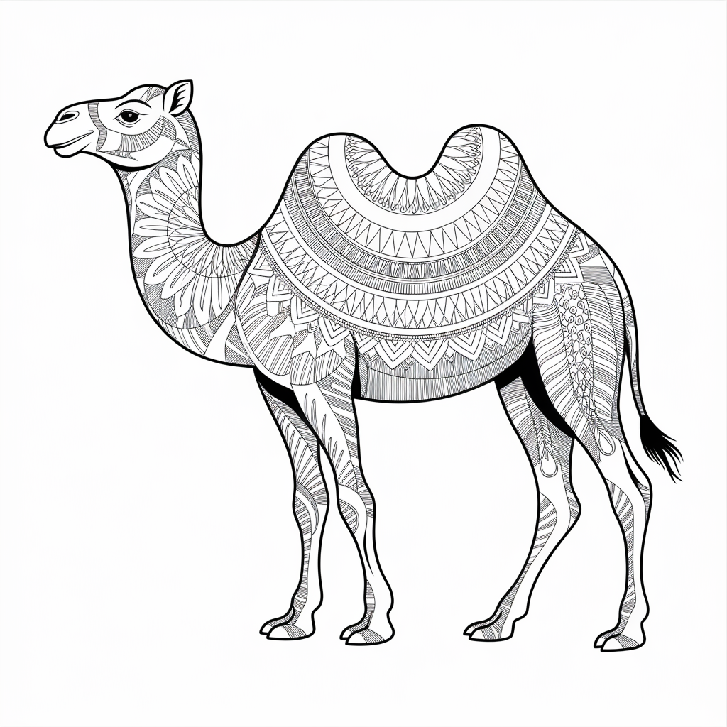 Mandala Camel Coloring Pages