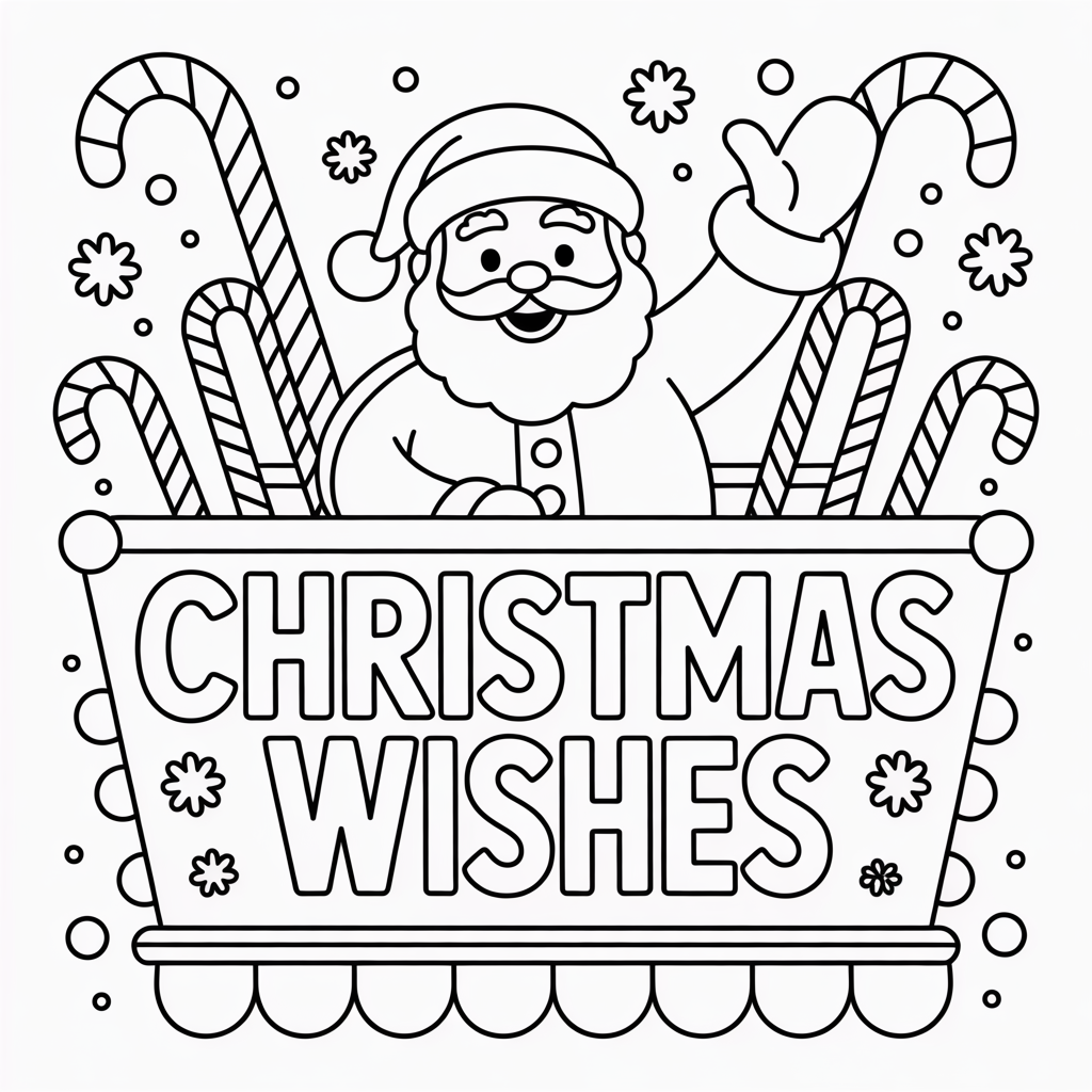 Miracle on 34th Street Santa Parade Christmas Card Coloring Page