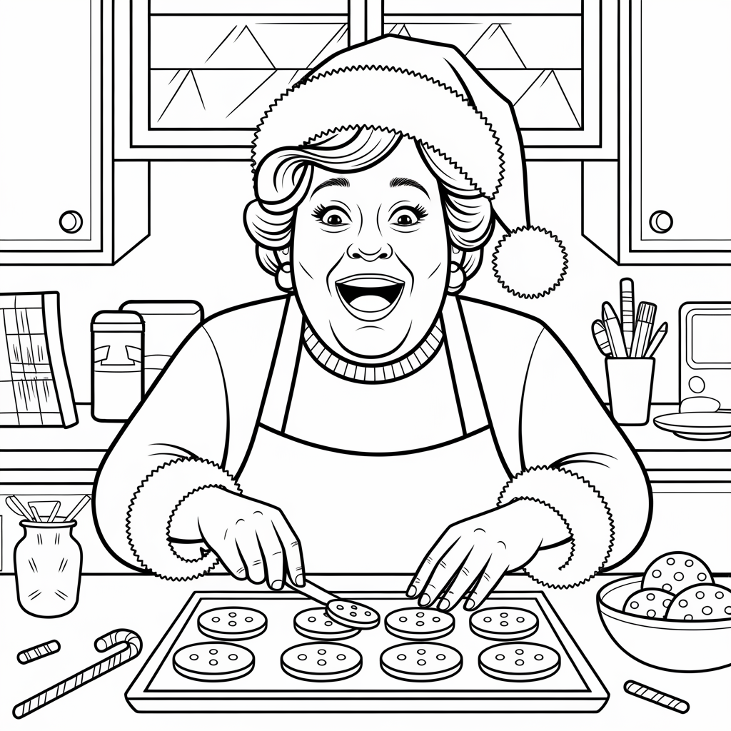 Mrs. Claus Baking Cookies