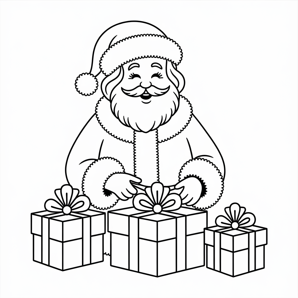 Mrs. Claus Wrapping Presents 