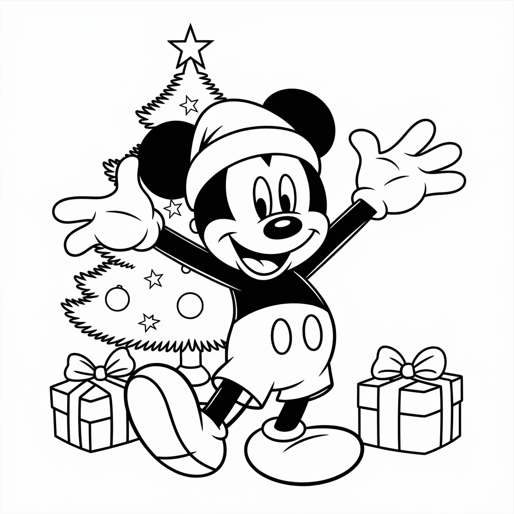 Mickey Dancing Around the Tree