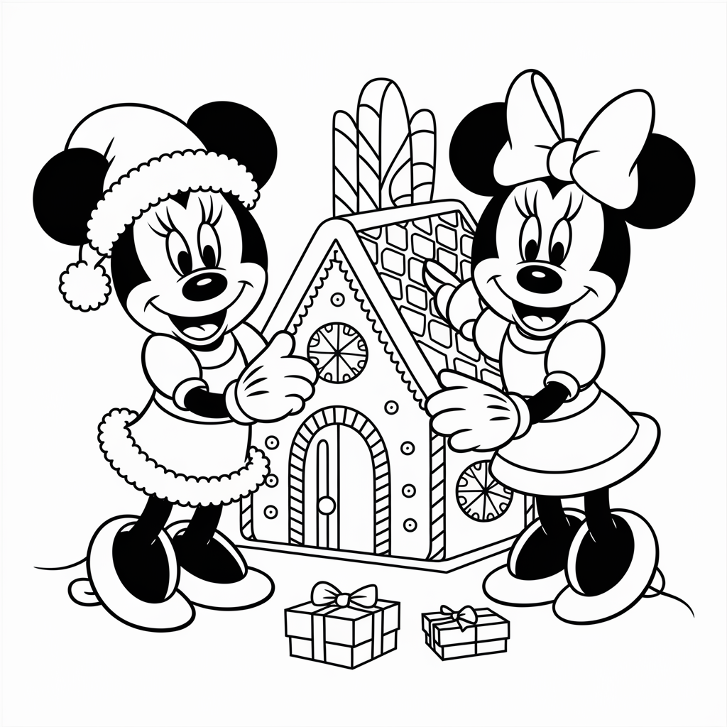 Mickey and Minnie Gingerbread House