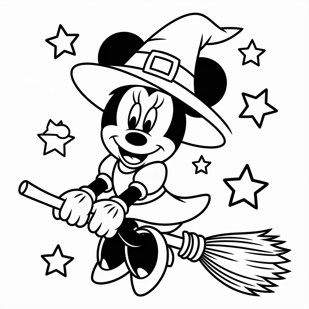 Cute Disney Halloween Coloring Pages