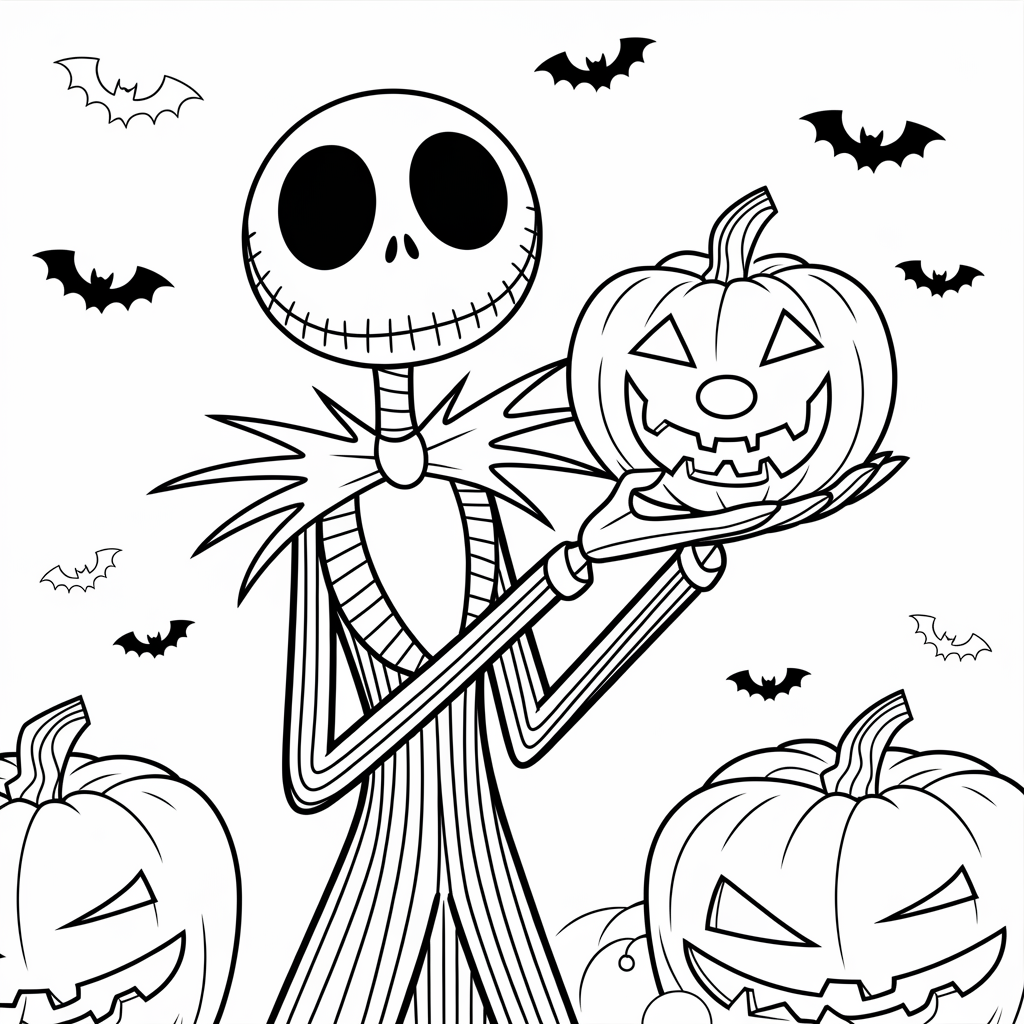 Jack Skellington with Mickey Pumpkin