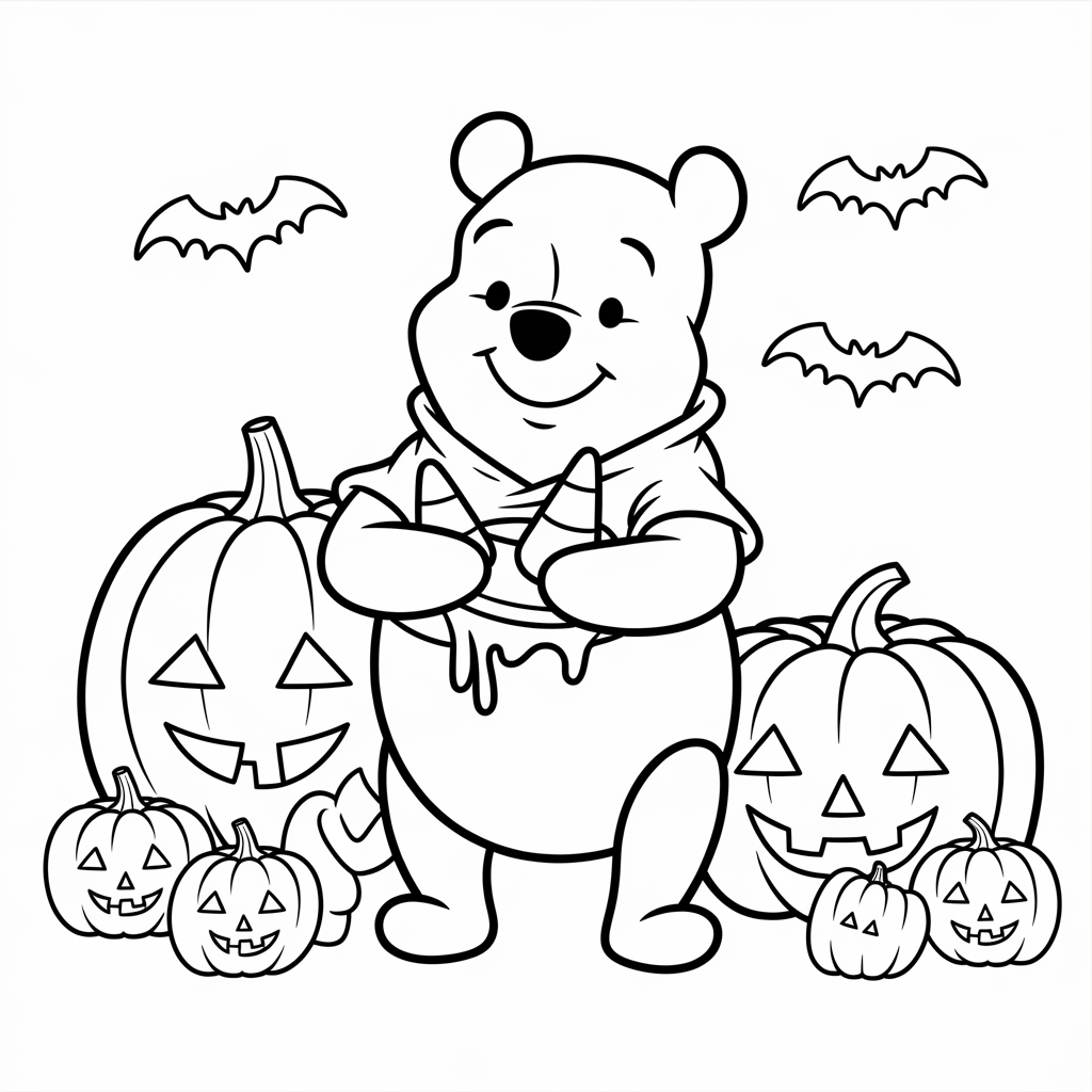 Winnie the Pooh with Candy Corn