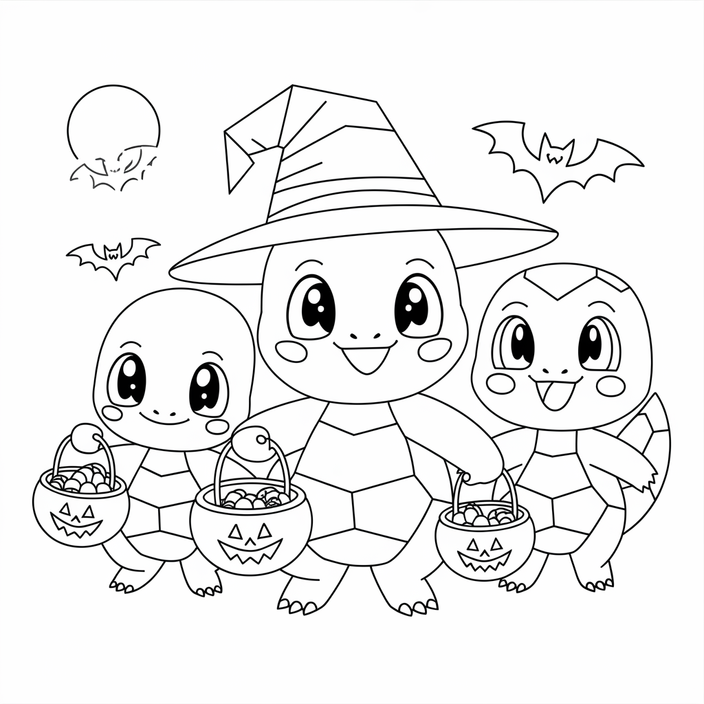 Charmander, Squirtle & Bulbasaur Trick-or-Treating 