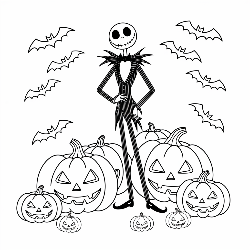 Free Printable Halloween Pumpkin King Coloring Pages for Kids