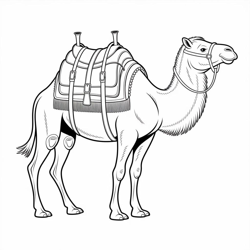 Camel with Two Humps Coloring Pages