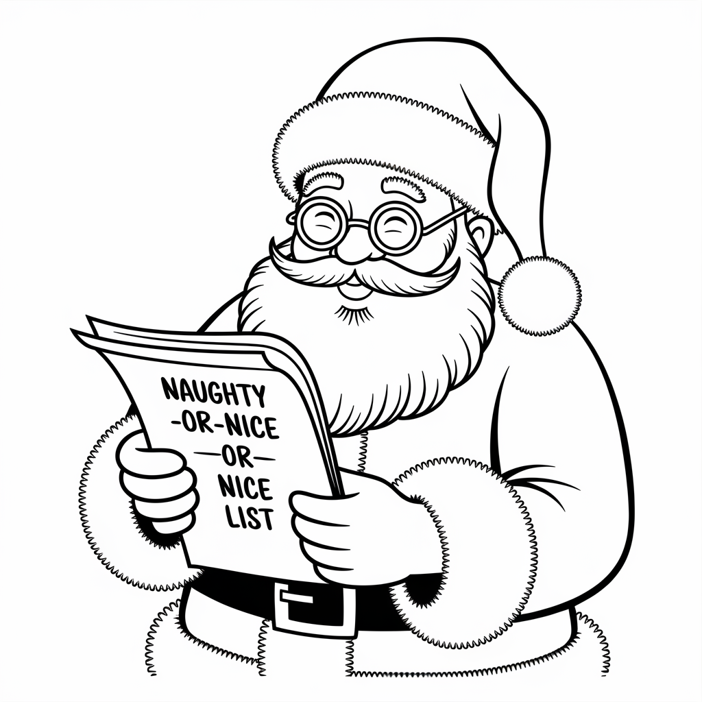 Santa Checking Naughty or Nice List