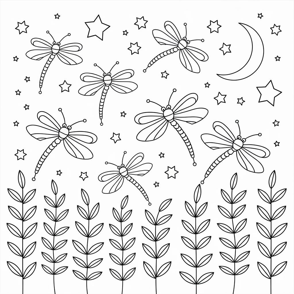 Firefly Coloring Pages