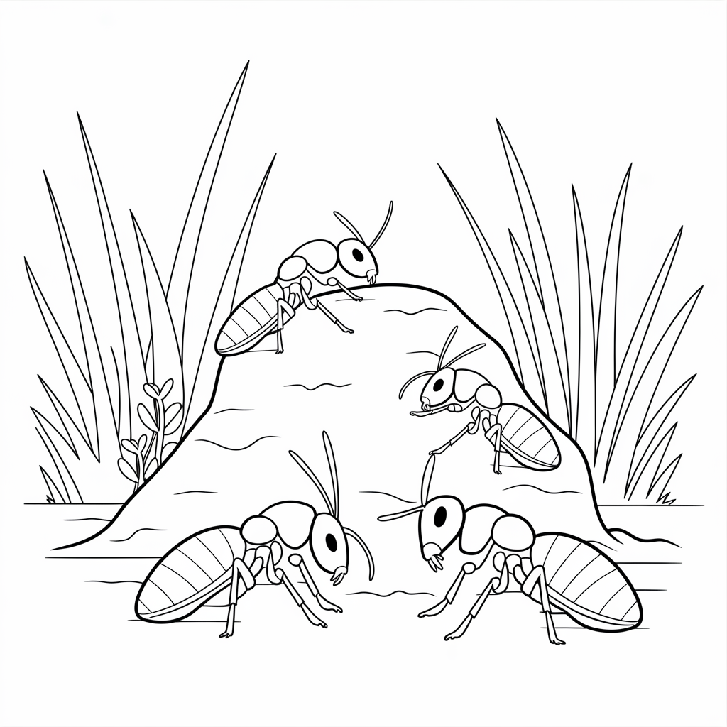 Termite Hill Coloring Pages