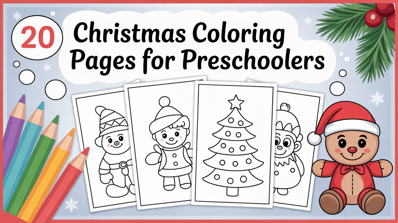 Christmas coloring pages for preschoolers