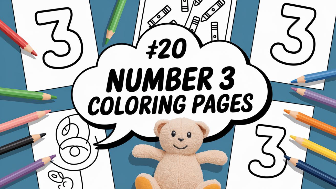 number 3 coloring pages