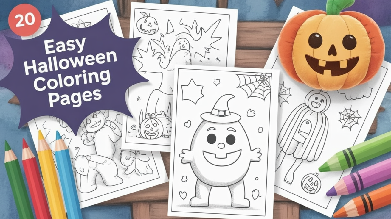 easy halloween coloring pages