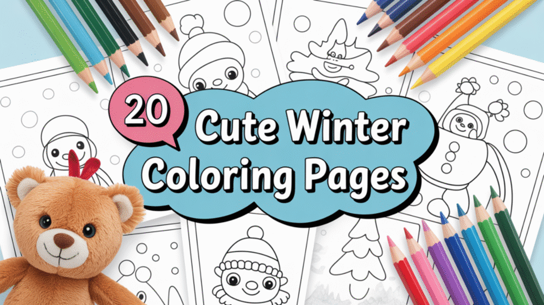 cute winter coloring pages