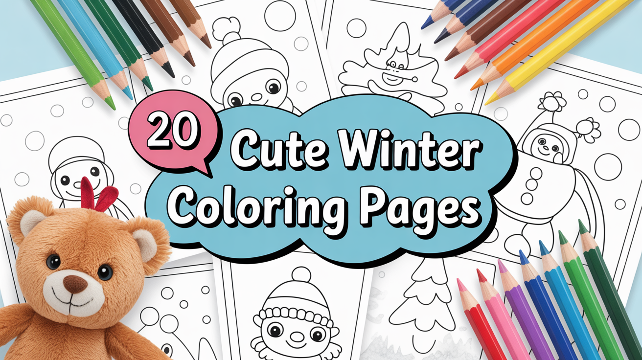 cute winter coloring pages