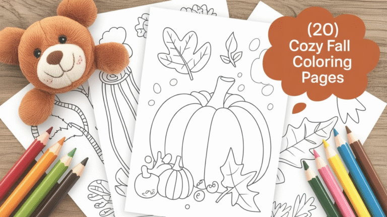cozy fall coloring pages