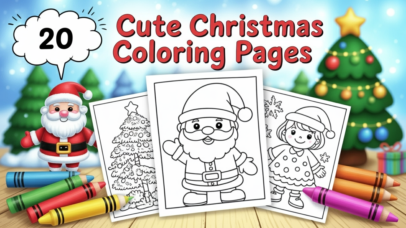cute christmas coloring pages