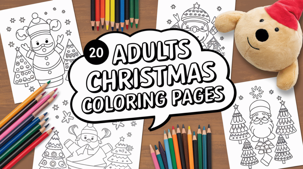 Adults Christmas Coloring Pages – Free Printables for Relaxing Holiday ...