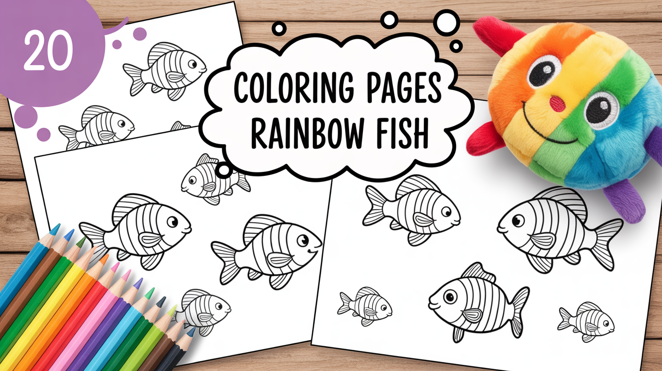 coloring pages rainbow fish