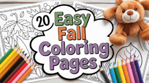 20 Easy Fall Coloring Pages – Free Seasonal Printables - Love For Coloring