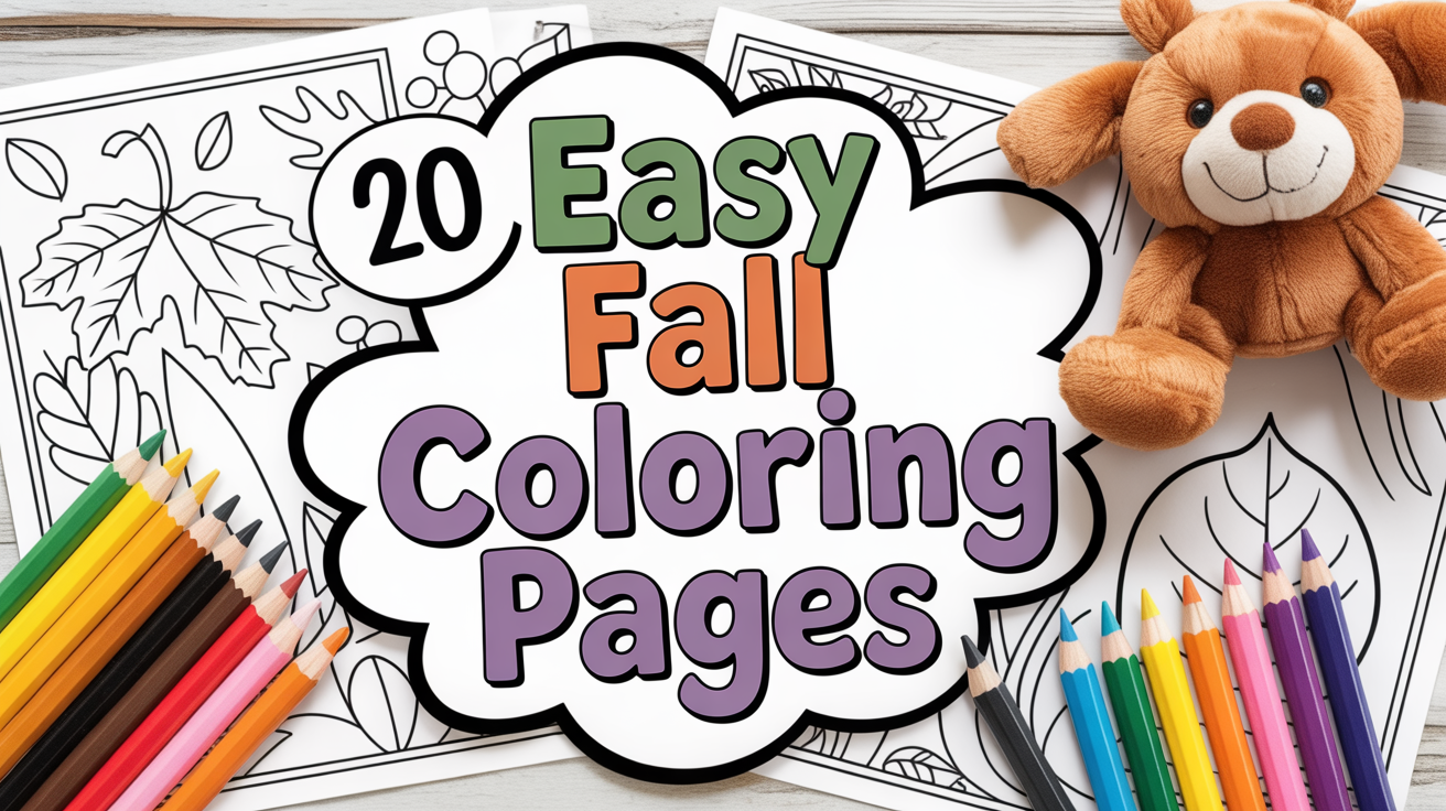 easy fall coloring pages